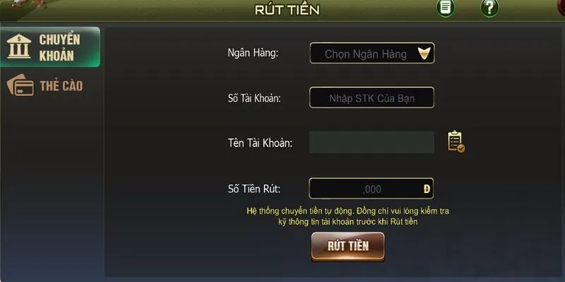 Cách rút tiền qua ngân hàng