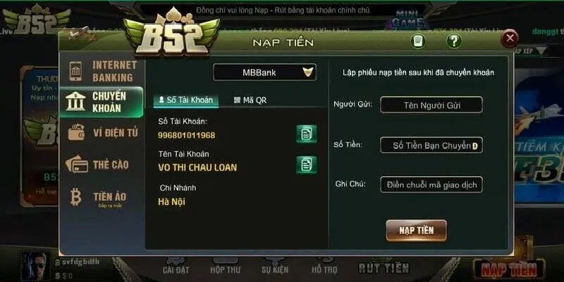 Nạp tiền thả ga với nhiều phương án